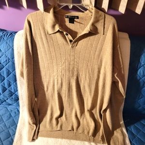 Geoffrey Beene Cream Polo Sweater